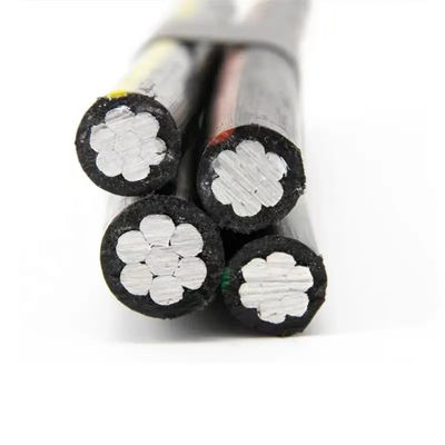 Cavo aereo a 4 nuclei 16 mm 35 mm 95 mm Cavo aereo Xlpe Isolato Cavo elettrico ABC in alluminio