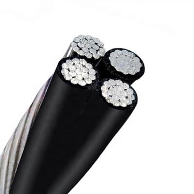 Cavo ABC con conduttore in alluminio XLPE PE LDPE PVC Isolato Aereo Duplex Triplex Quadruplex per Allacciamento 4x70mm2 50mm2