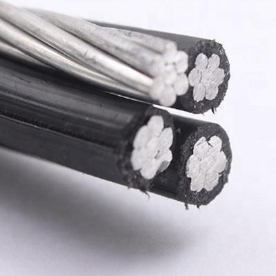 Cavo ABC con conduttore in alluminio XLPE PE LDPE PVC Isolato Aereo Duplex Triplex Quadruplex per Allacciamento 4x70mm2 50mm2