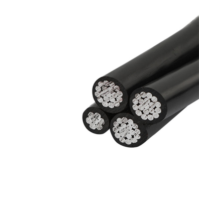 Cable di alimentazione elettrica aereo isolato in PE solido Cavi di alimentazione elettrica a fili di rame Conduttore stratificato IP67 1KV-10KV per RoHS