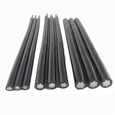 Cable di alimentazione elettrica aereo isolato in PE solido Cavi di alimentazione elettrica a fili di rame Conduttore stratificato IP67 1KV-10KV per RoHS