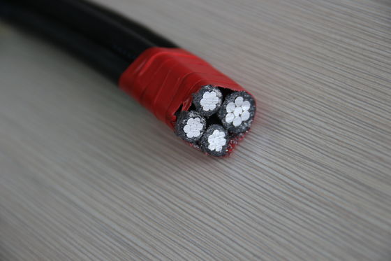 Il cavo flessibile Quadruplex Acsr di servizio dei conduttori dell'isolamento di alluminio del PVC ha sostenuto