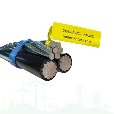 Cable abc di alimentazione LV in alluminio XLPE PE LDPE PVC isolato Overhead Duplex Triplex Quadruplex Service Drop Cable