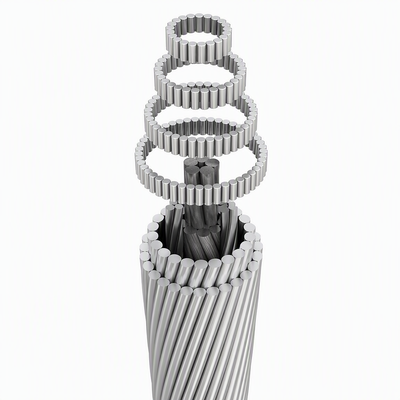 ACSR Nudo conduttore 25/4 Conduttore in alluminio filo rinforzato in acciaio per linee elettriche aeree