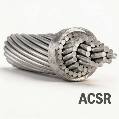 ACSR Conduttore nudo 1/0 2/0 AWG Conduttore in alluminio stratificato Trasmissione aerea rinforzata in acciaio IEC 61089 ASTM B232